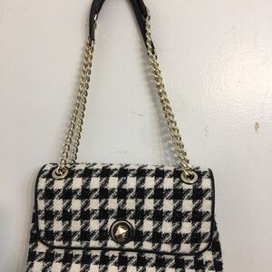Kate Spade Natalia Medium Houndstooth Tweed Flap Shoulder Bag. Brand New. 3x7x10